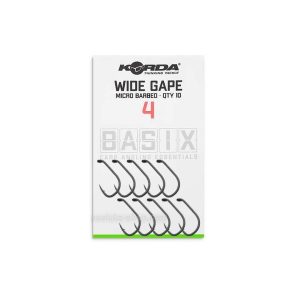 KORDA Basix Micro Barbed Wide Gape Hook Veličine; 4, 6