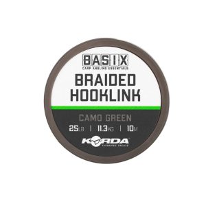KORDA Basix Braided Hooklink Debljine; 18 lb / 25lb