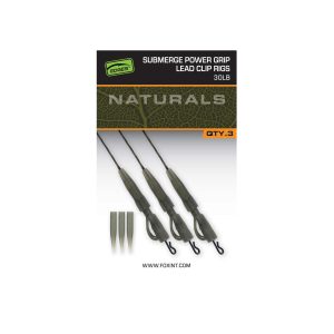 FOX Naturals Submerge Power Grip Lead Clip Leaders 30 LB